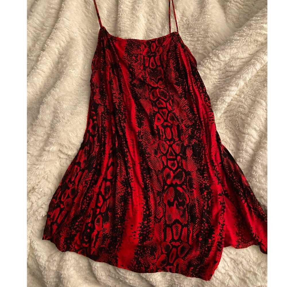 Princess Polly Red Snake Mini Dress